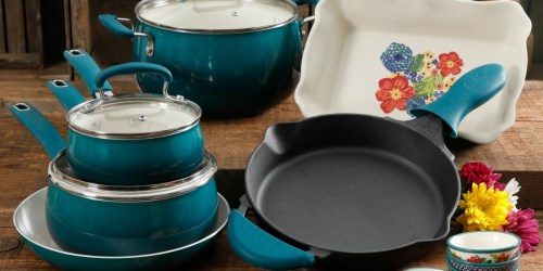 The Pioneer Woman 17-Piece Cookware Combo Set Just $59 Shipped (Regularly $120)