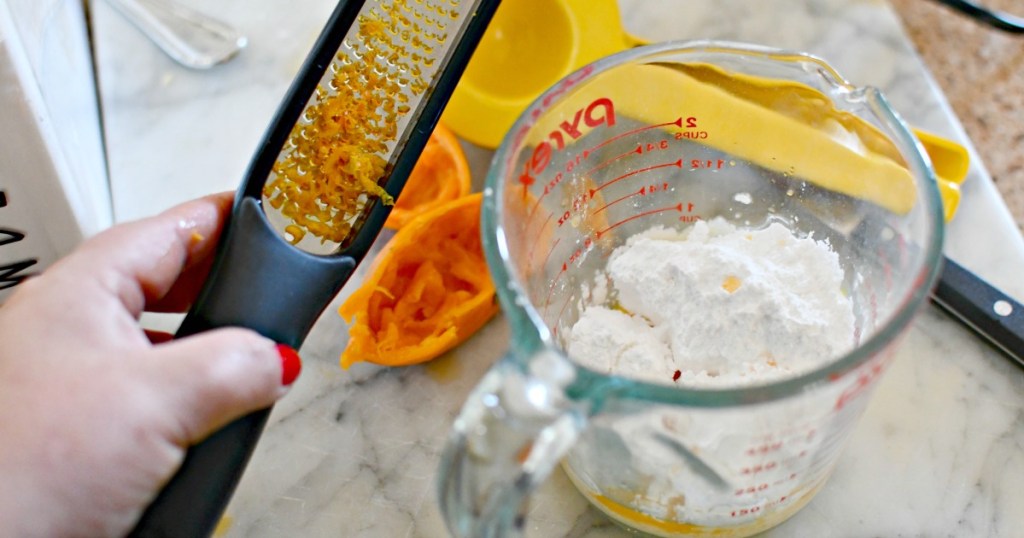 zesting orange for glaze