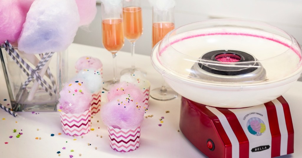 Bella Cotton Candy Maker sitting on party table