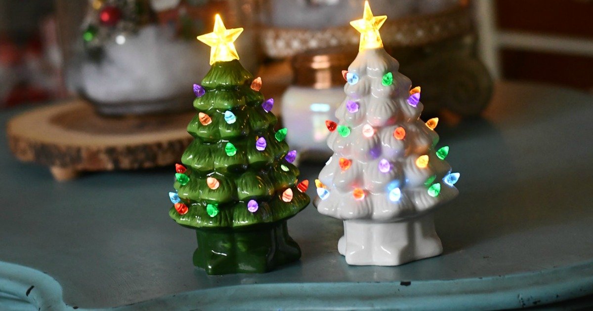 Ceramic Tabletop Christmas Trees 