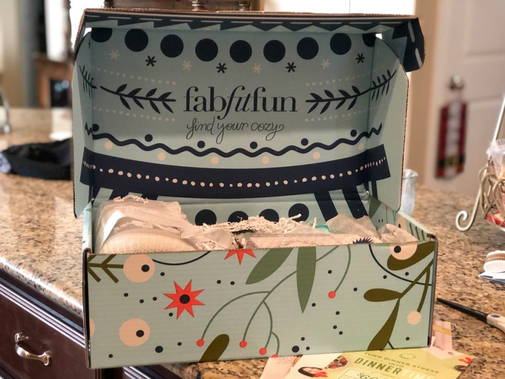 fabfitfun box open on counter