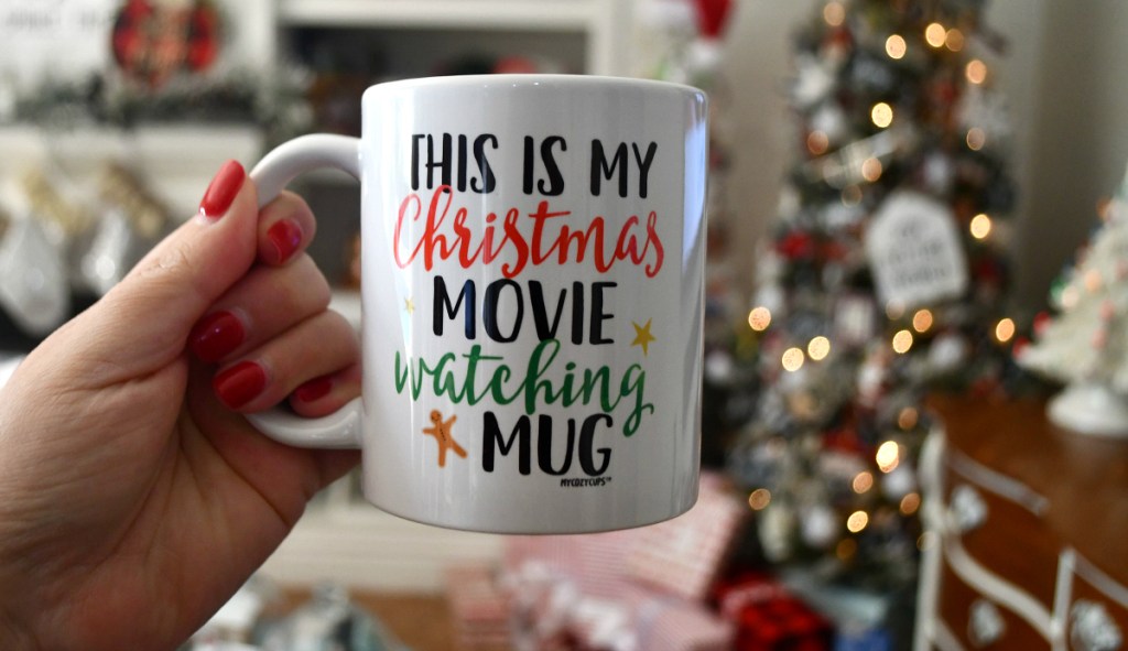 Hallmark Christmas movie watching mug