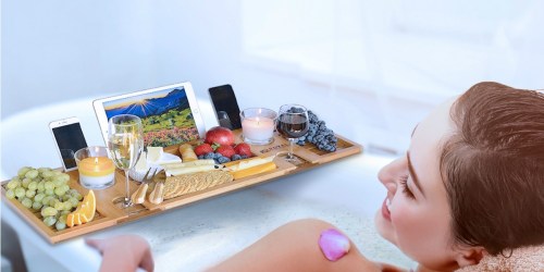 Royal Craft Wood Natural Bamboo Bathtub Caddy Only $19.99 (Regularly $36) at Walmart