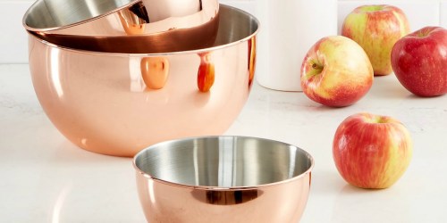 Martha Stewart Collection 3-Piece Copper-Plated Mixing Bowl Set Only $29.99 Shipped (Regularly $70)