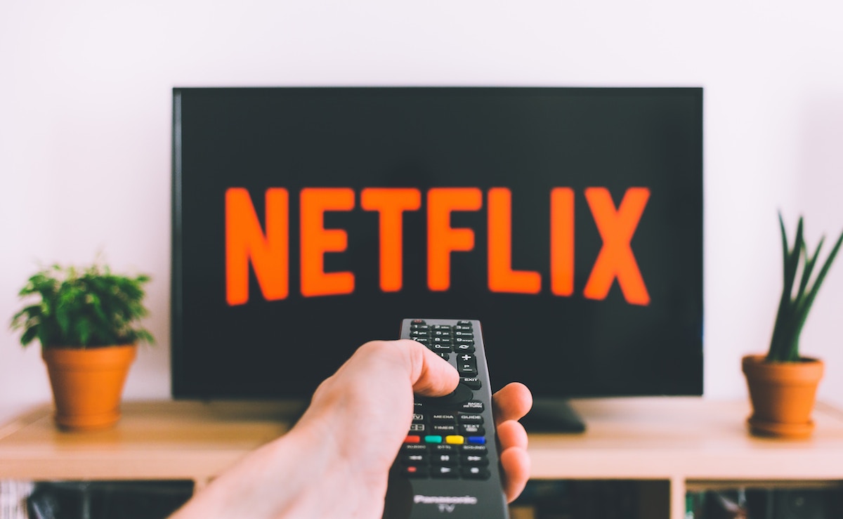 netflix on television with a remote control 