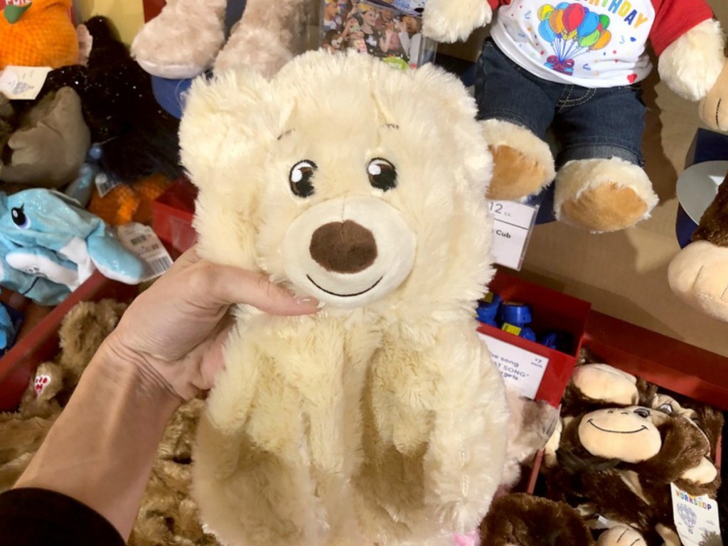 unstuffed tan bear at build-a-bear workshop
