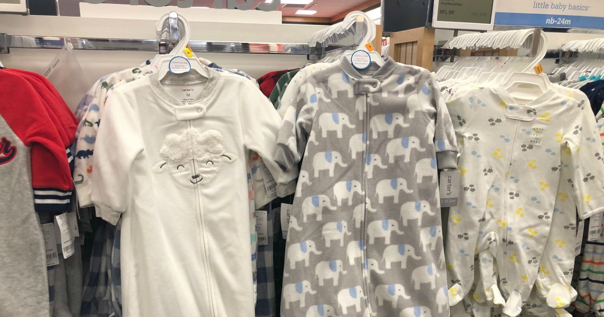 Carter's Sleep & Plays on racks at Kohl's for girls and boys