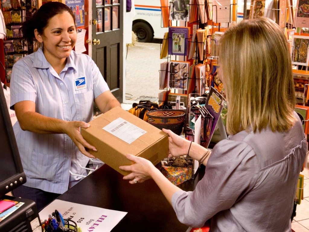 Mailing a package at USPS