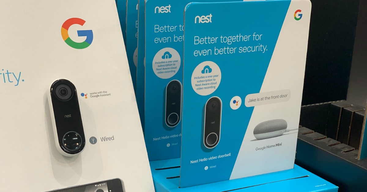 Nest doorbell and google mini at Costco