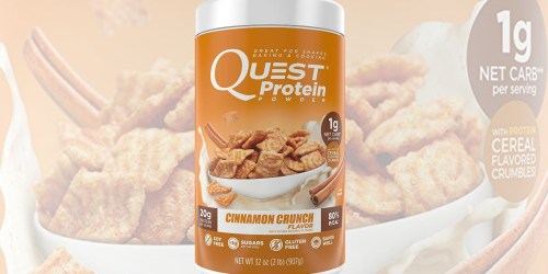 Amazon: Quest Nutrition Cinnamon Crunch Protein Powder 2-Pounds Only $16.95 Shipped