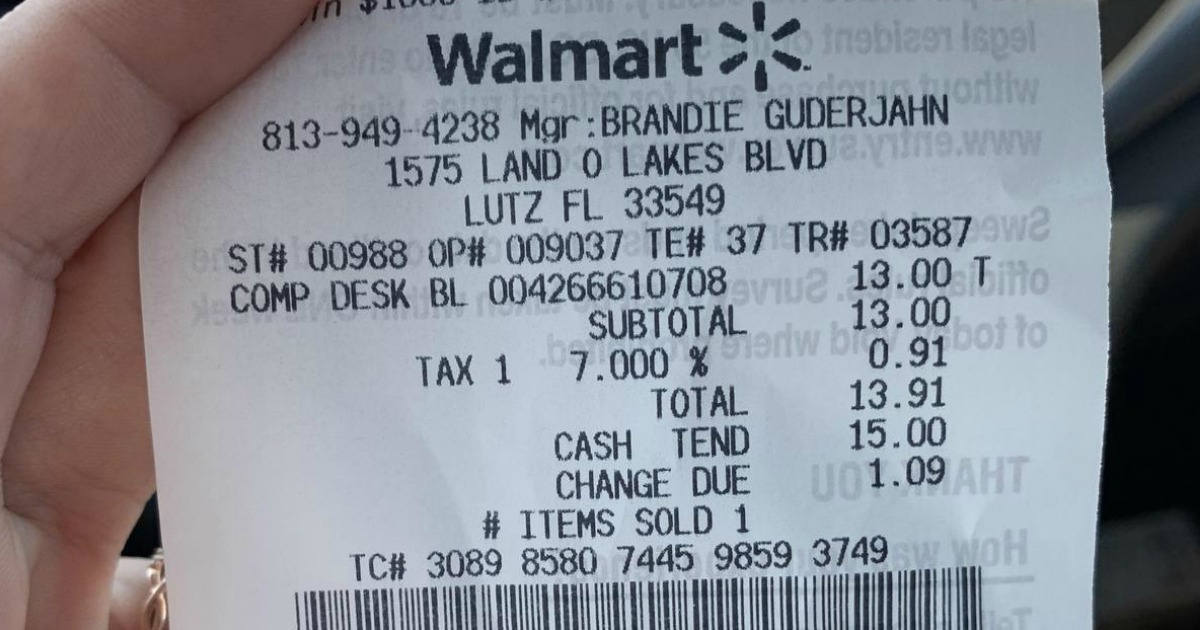 Walmart Receipt