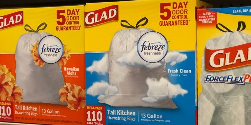 Amazon: Glad OdorShield Tall Kitchen Trash Bags 110-Count Box Only $11.62 Shipped