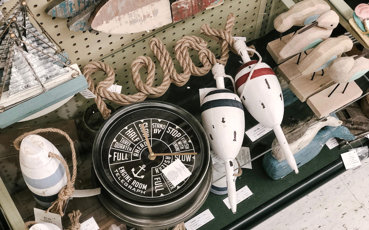 nautical items at hobby lobby clock boating rope