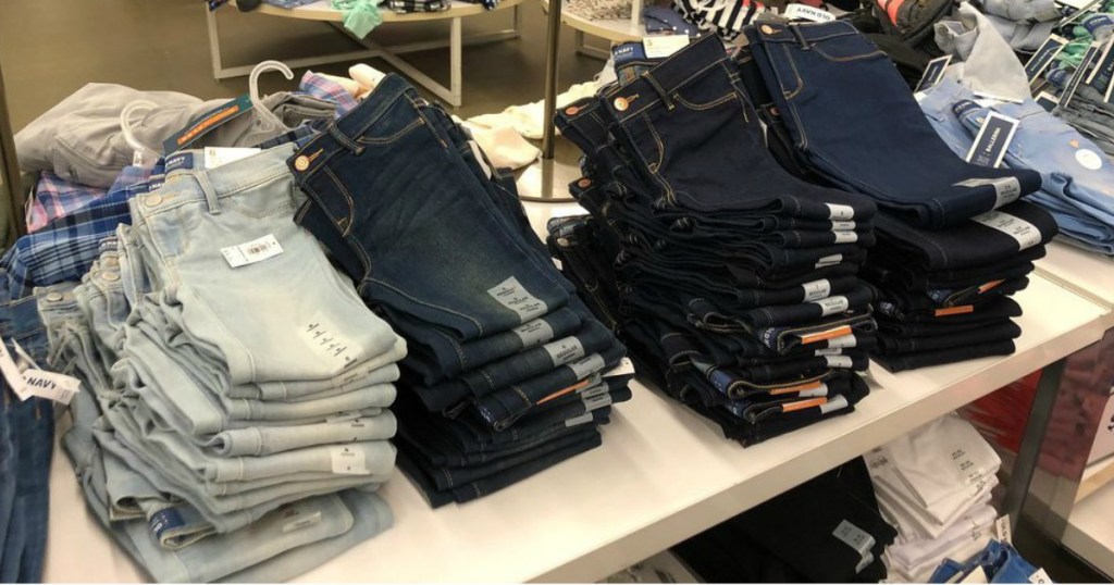 Old Navy Girls Jeans on table