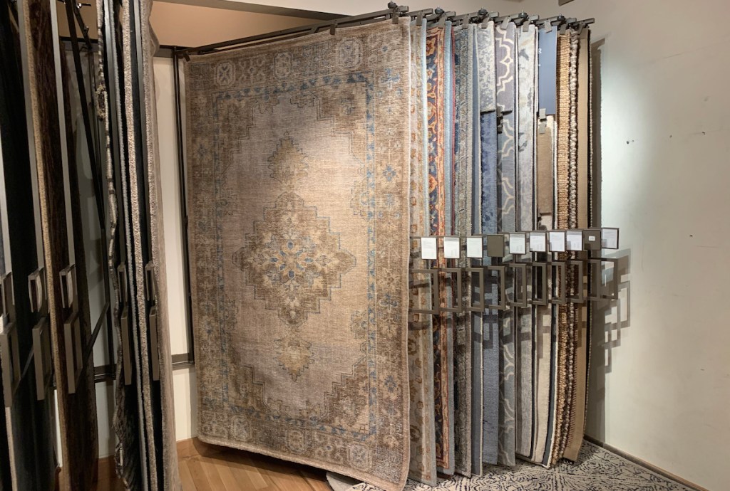 pottery barn copycat post - medallion neutral persian rug