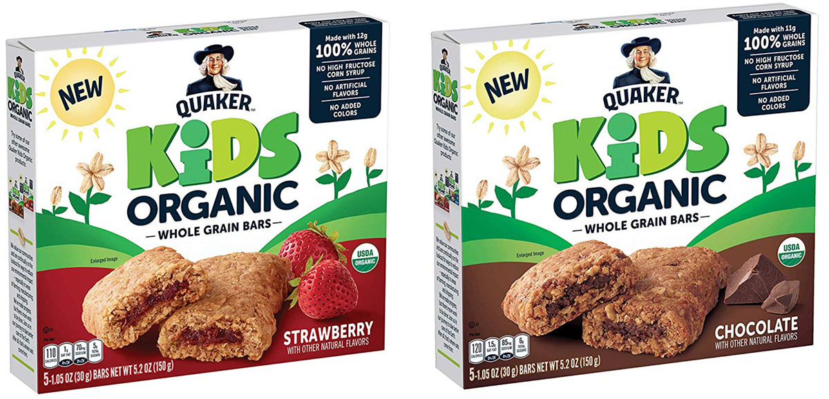 kids organic quaker bars