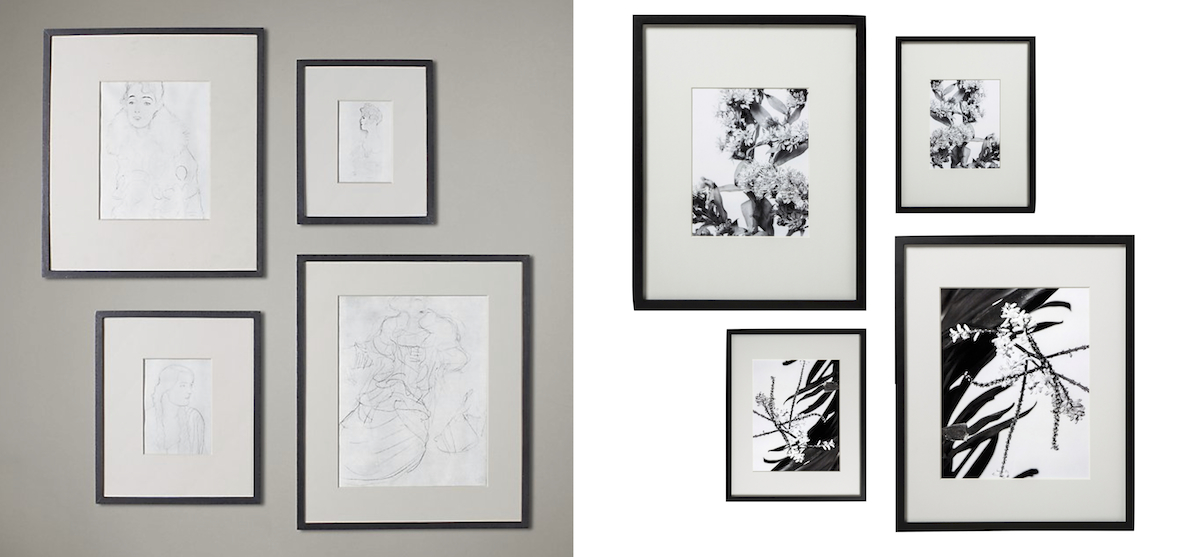 Restoration Hardware copycat items – black matte picture frames comparison photos