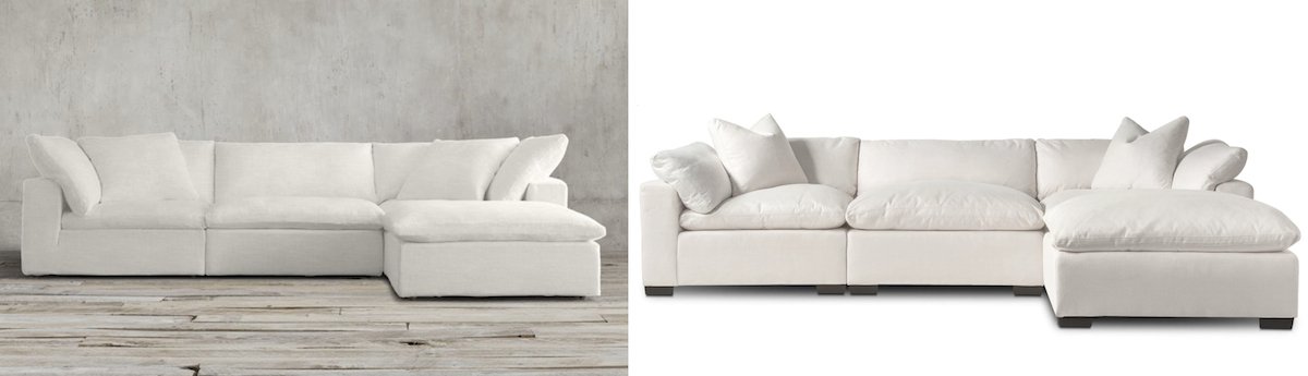 Restoration Hardware copycat items – restoration hardware value city furniture luxe cloud couches