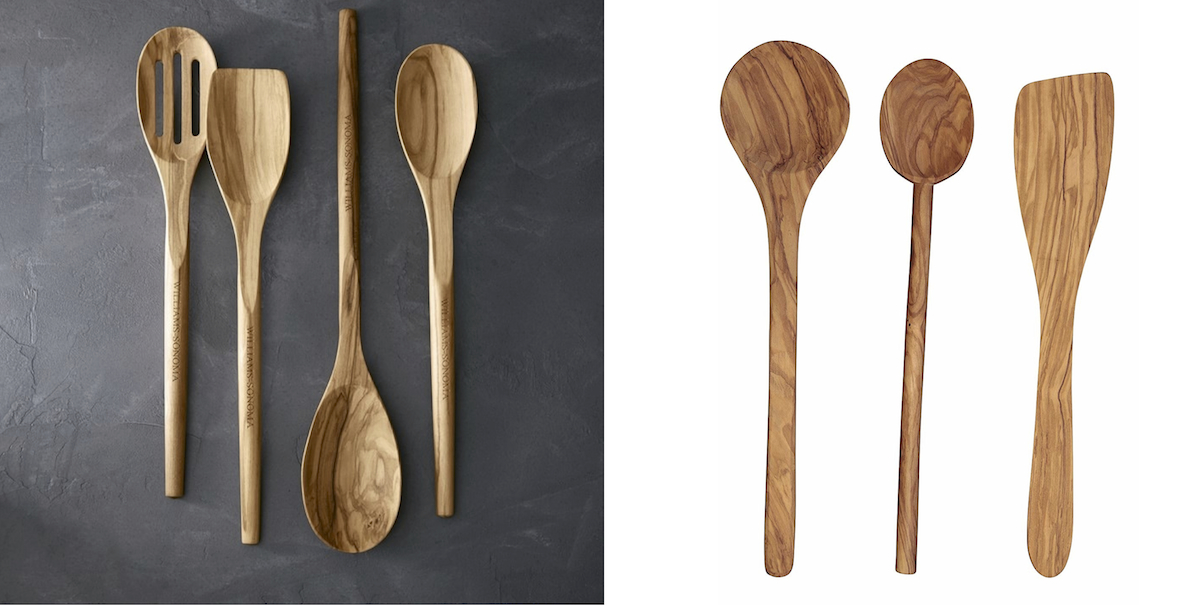 williams sonoma home copycat budget – olivewood cooking spoons side by side comparison