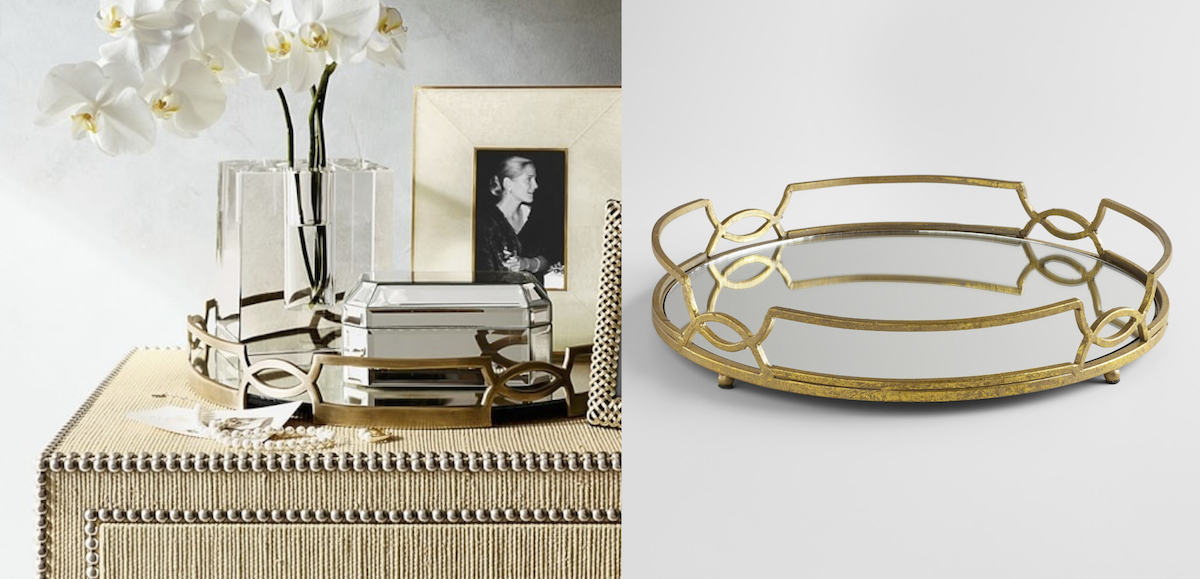 williams sonoma copycat budget – gold mirrored trays comparisons side by side