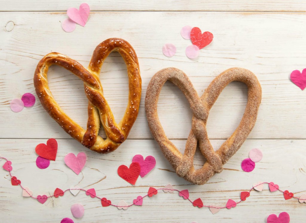 Auntie Anne's Valentine's Day pretzels