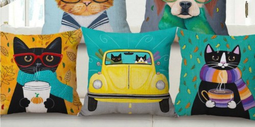 Funny Dog & Cat Pillow Covers as Low as $9.98 Shipped