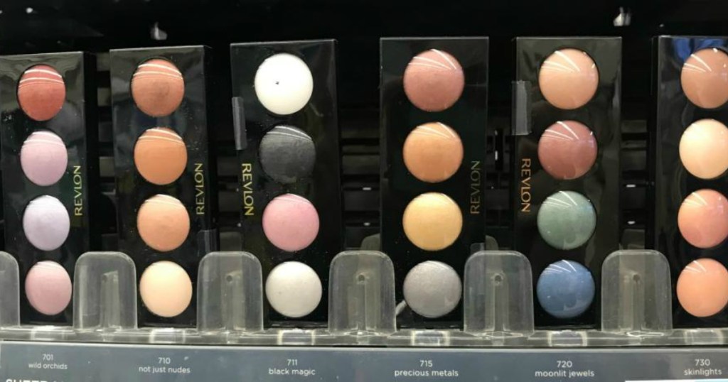 Revlon eyeshadow on shelf at CVS