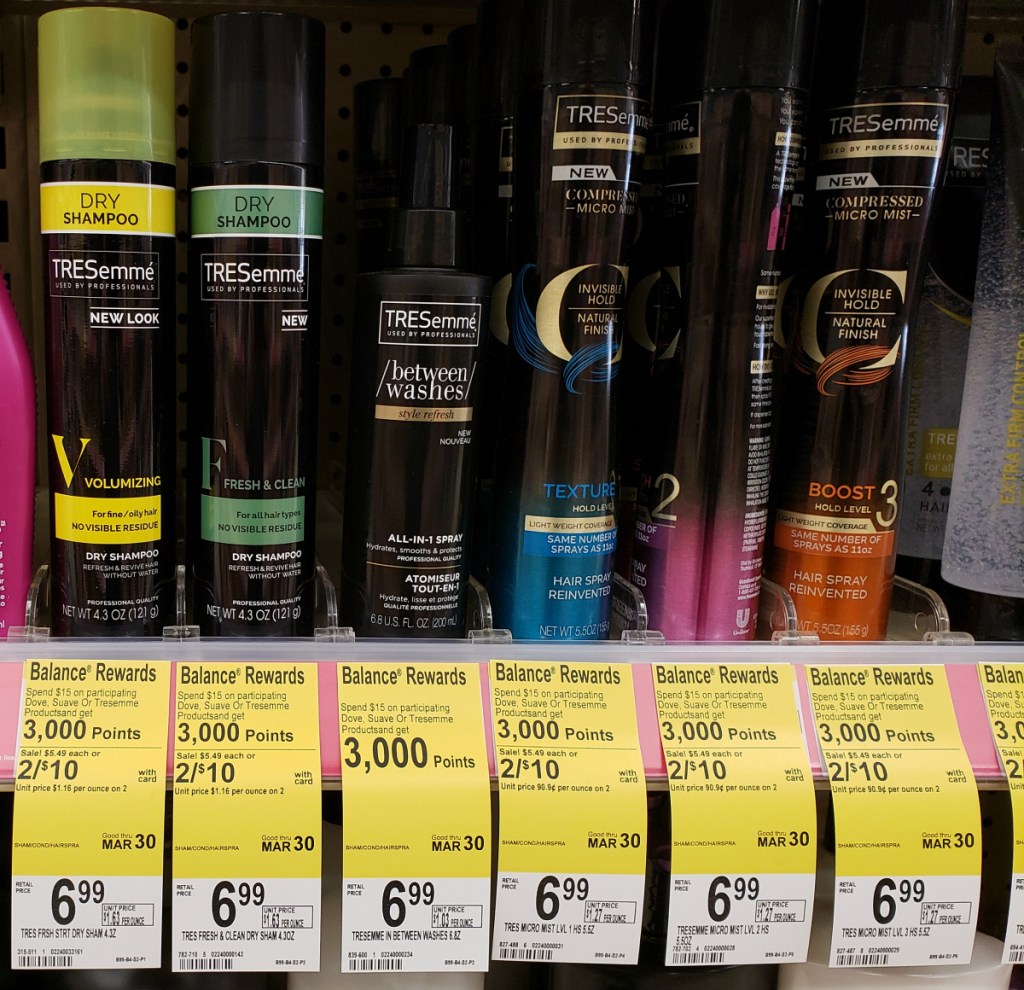 TRESemme dry shampoo Walgreens