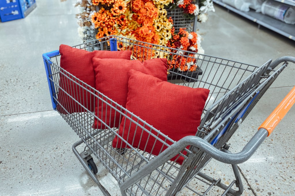 walmart pillows in cart