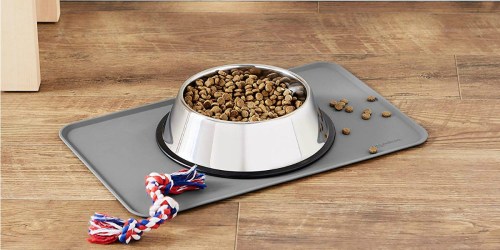 TWO AmazonBasics Waterproof Pet Food Mats Only $7.77 (Ships w/ $25 Order)