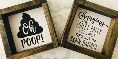 Fun Bathroom Signs as Low as $10.64 Shipped