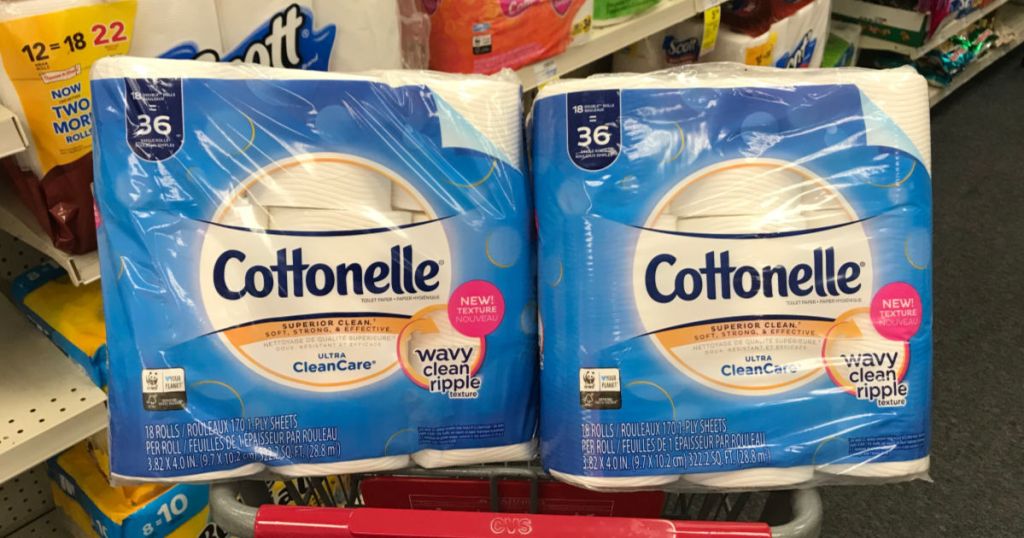 Cottonelle toilet paper in cart