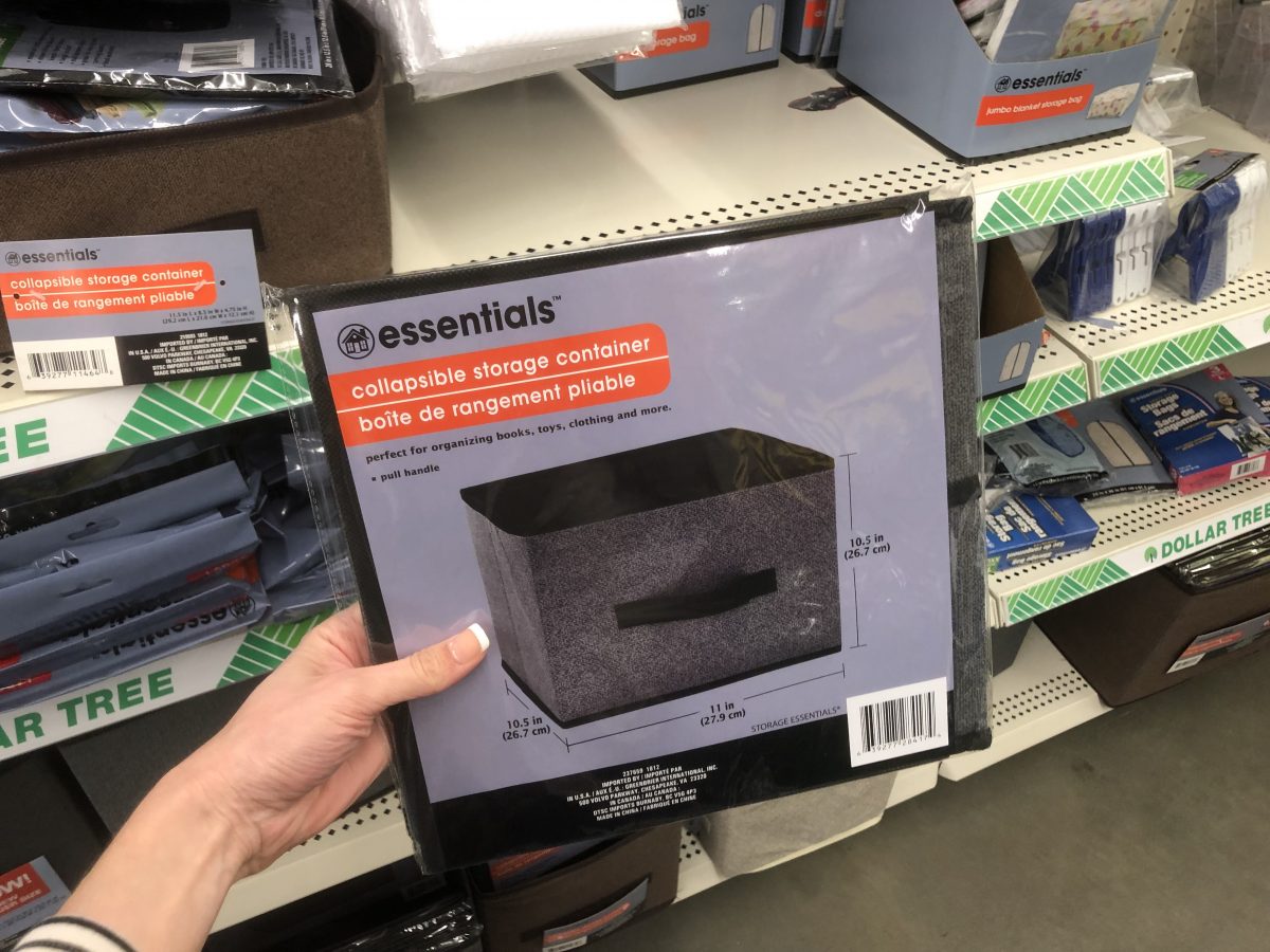 collapsible storage containers at dollar tree