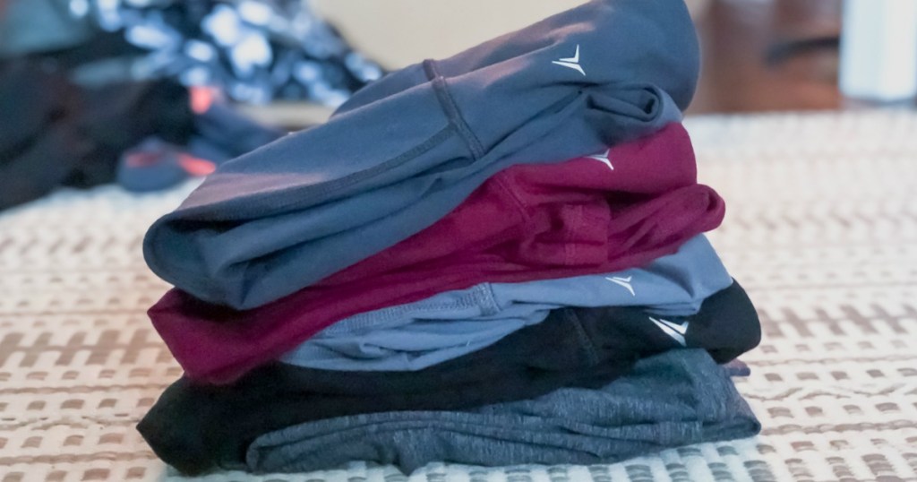 stack of old navy women's leggings