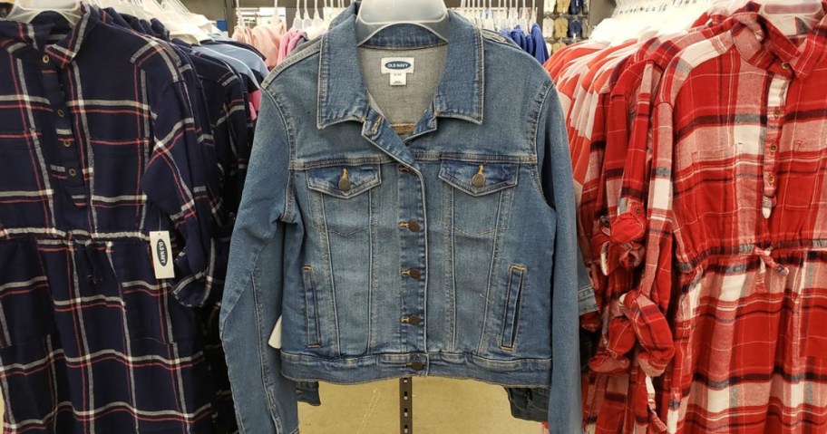 Old Navy Women's Jean Jacket on hanger