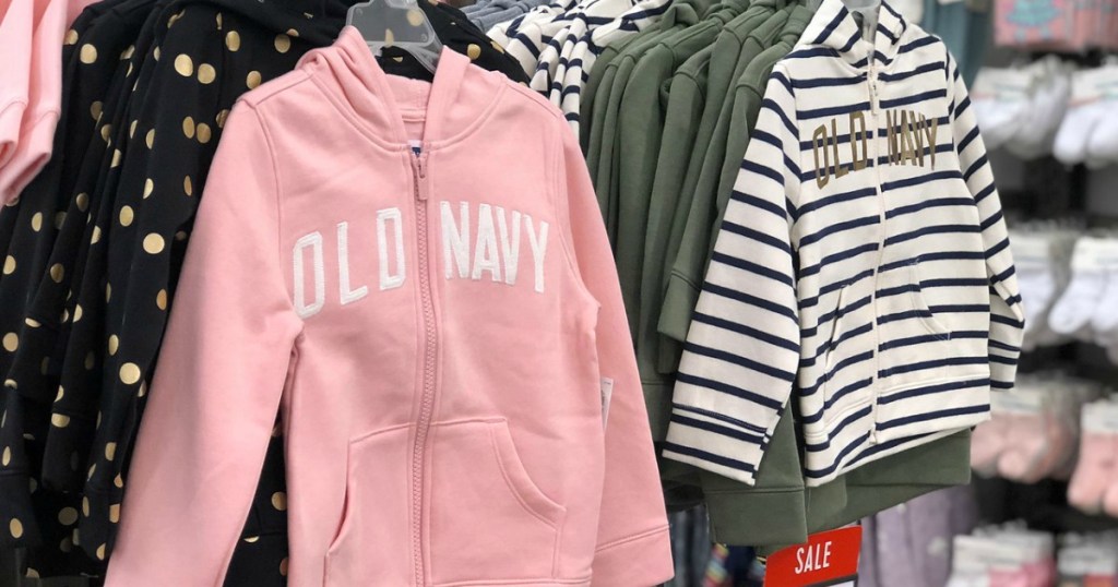Pink old navy girls zip up hoodie