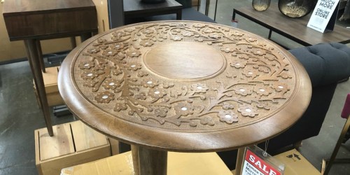 World Market Esmee Carved Accent Table Just $44.99 (Regularly $150)