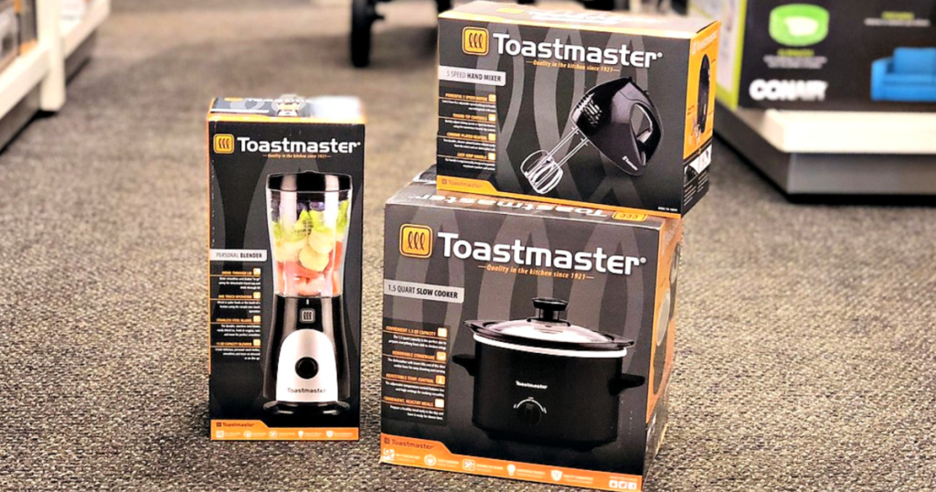 Toastmaster small kitchen appliances sitting on carpet at Kohl's