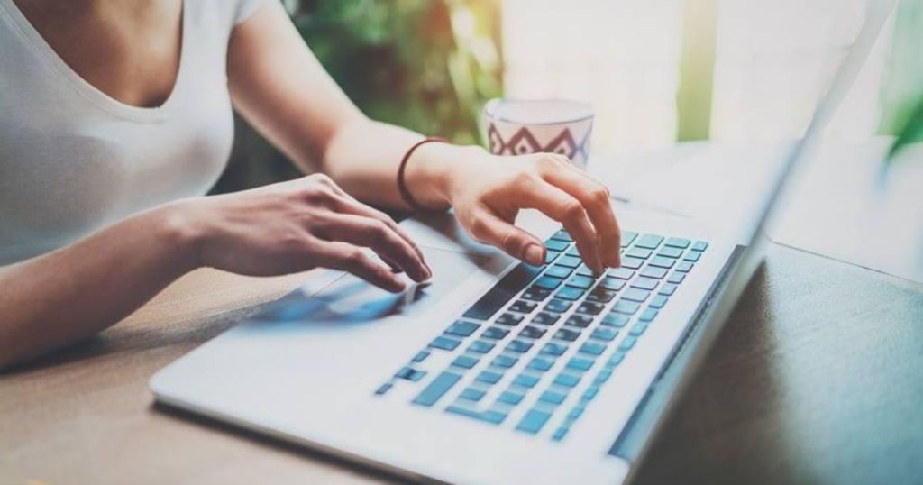 Woman on computer