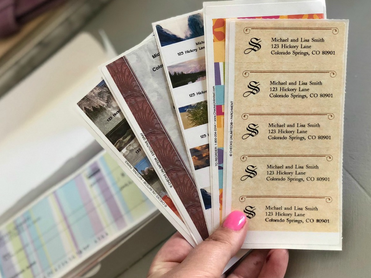 Checks Unlimited samples of address labels