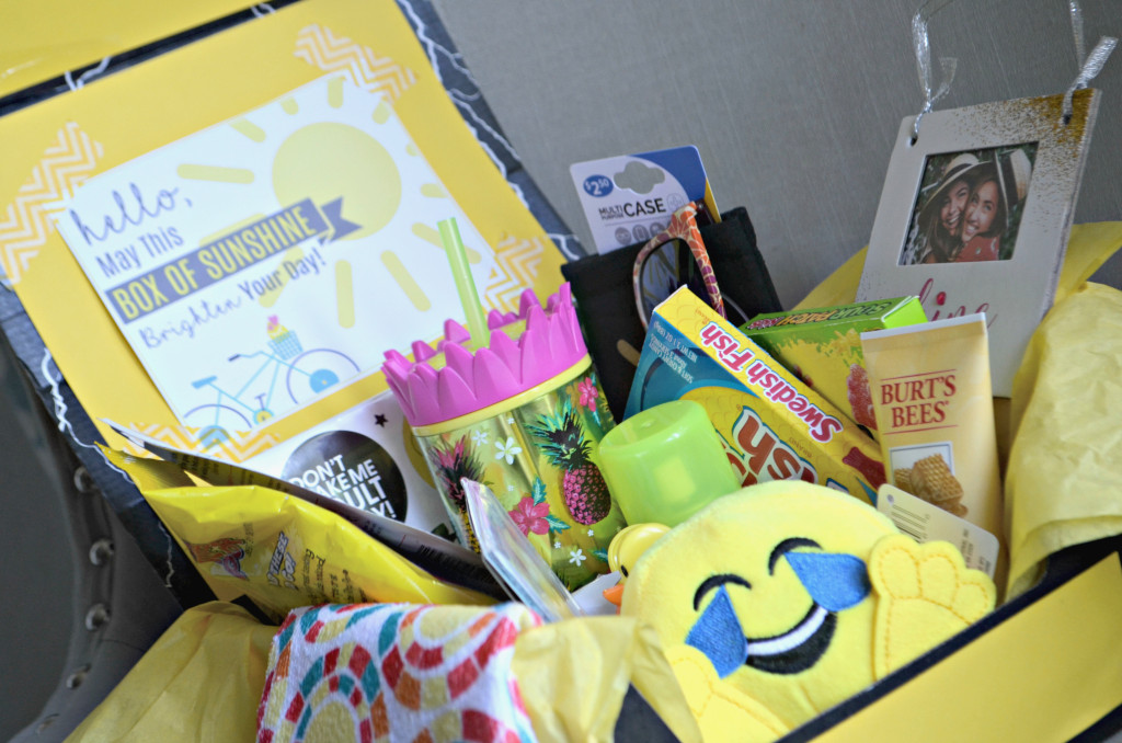 This box of sunshine is one of our easy DIY college care package ideas