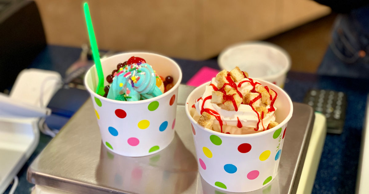 Menchie's Frozen Yogurt in cups