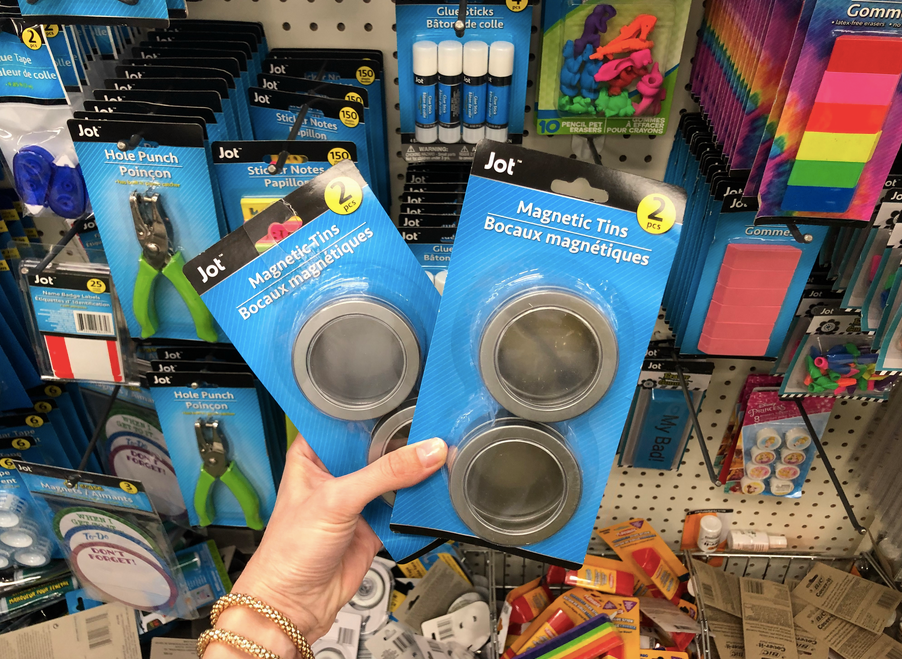 magnetic tins at dollar tree