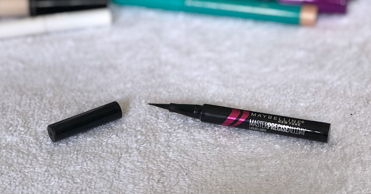 emily's makeup bag — maybelline all day liquid eyeliner