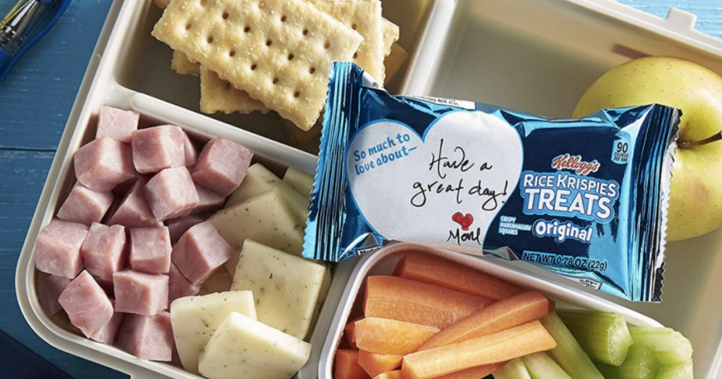 rice krispies treats in kid's school lunch