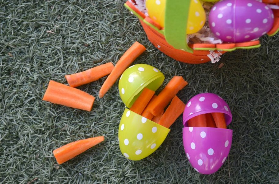 gag veggie filled easter eggs for easter egg hunt