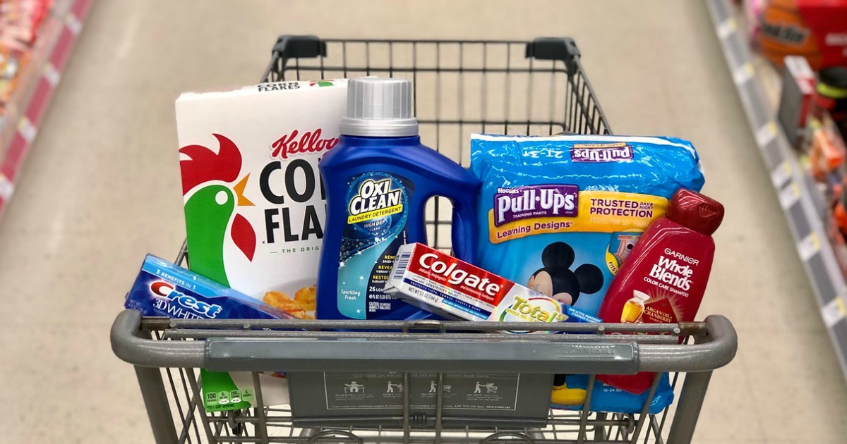 Walgreens shopping basket filled with items