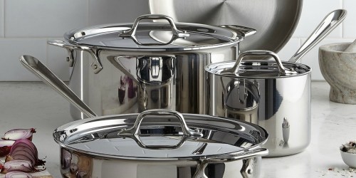 All-Clad 7-Piece Cookware Set Only $299.99 Shipped (Regularly $630) + FREE Oval Baker w/ Pot Holders