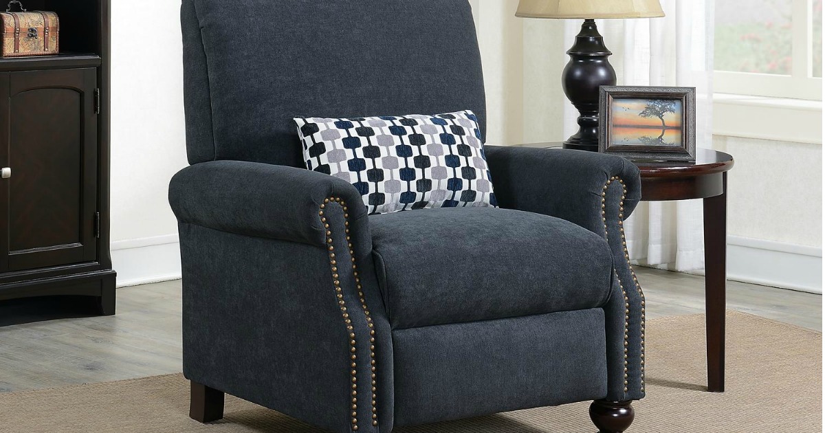 push-back recliner in dark blue from Sam's Club