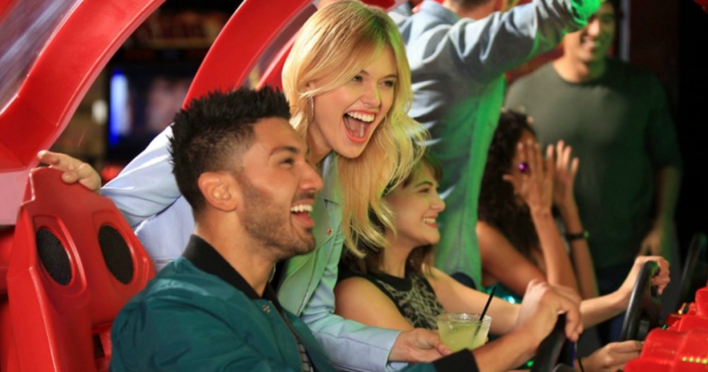 Adults having fun at Dave & Buster's Game Room